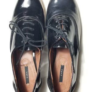 Zara Patent Blucher Shoes